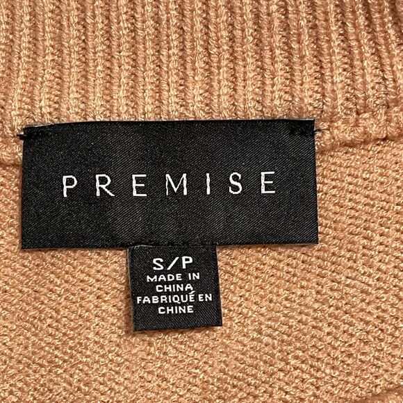 Premies Sweater Womens Small Tan Cable Knit Cozy Jumper - Picture 3 of 8